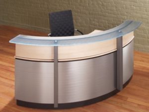 Executive 2m Reception Counter  with Double Mobile Pedestal